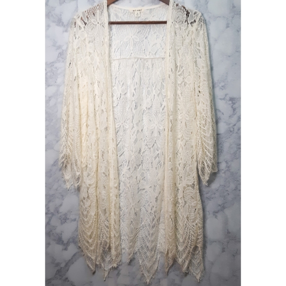 miami Other - Miami Lace Ivory Cream Cover Up Kimono